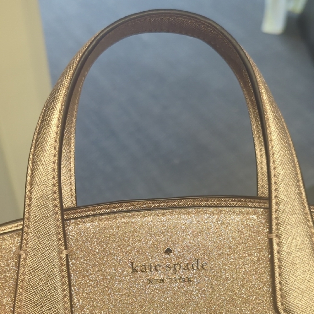 Kate Spade Gold Satchel with Luxurious Finish - Picture 8 of 9